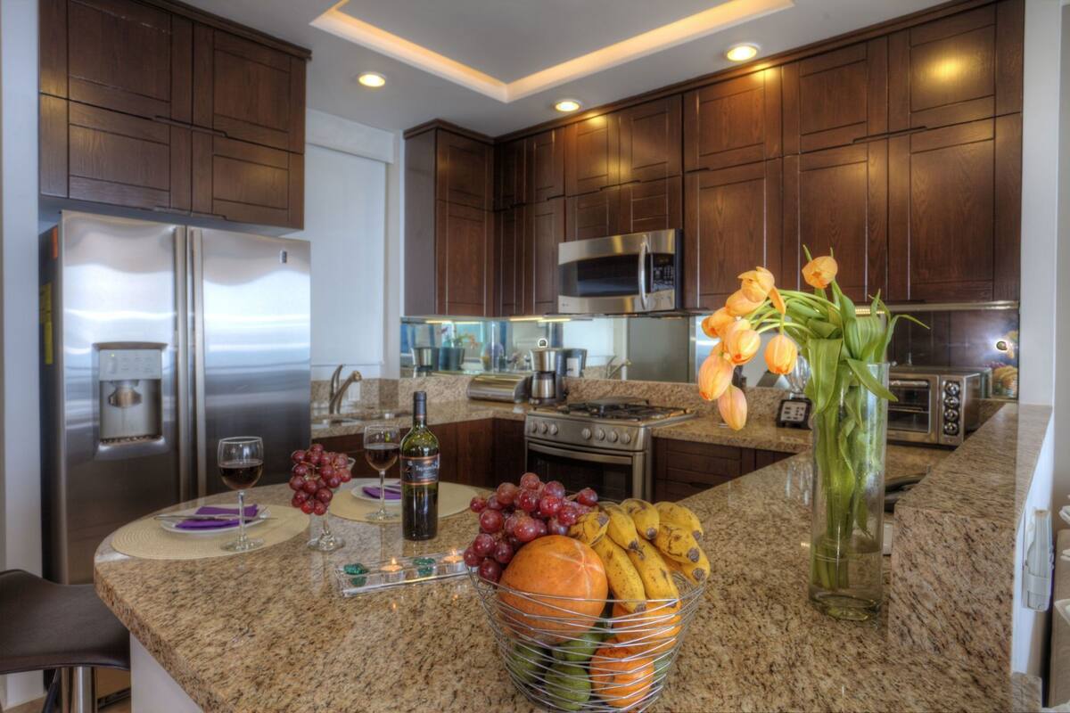 Cocina privada | Microondas, horno, parrilla de estufa y lavavajillas