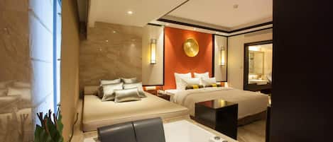 In-room safe, desk, blackout curtains, iron/ironing board