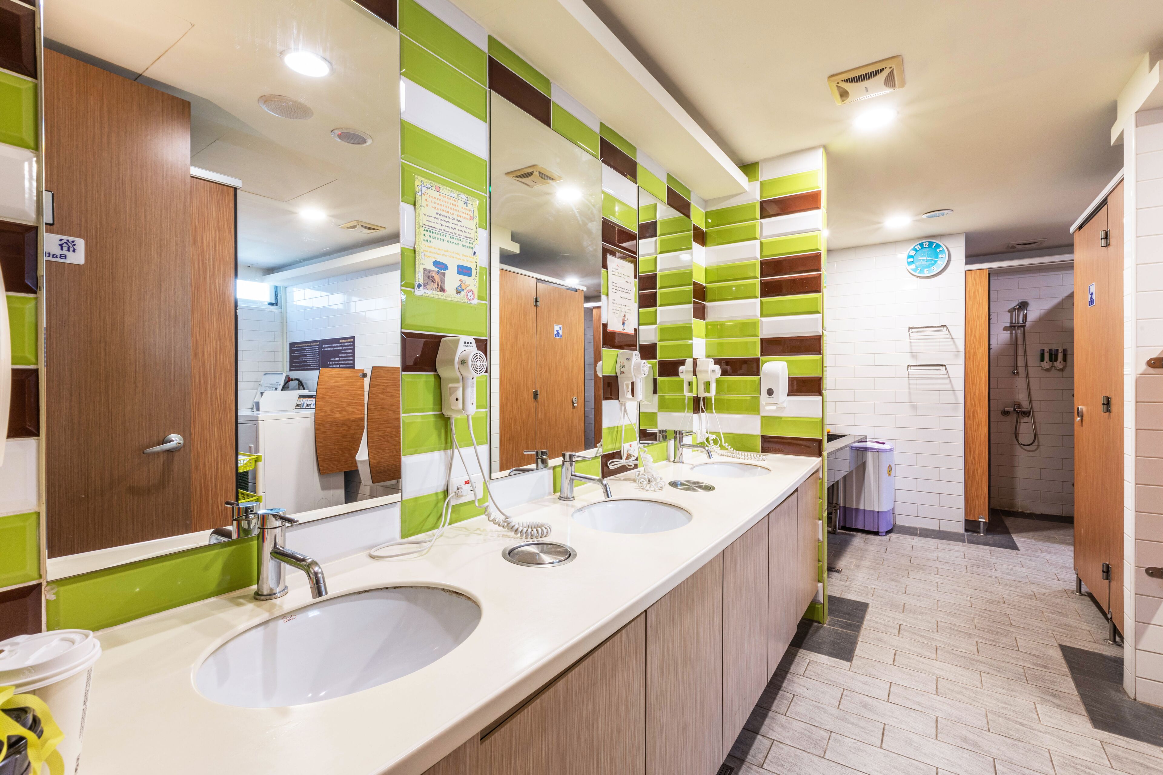 comfort shared dormitory, men only, shared bathroom | bathroom | shower, rainfall showerhead, hair dryer, towels