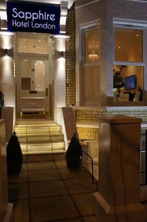 Front of property - evening/night. Sapphire Hotel