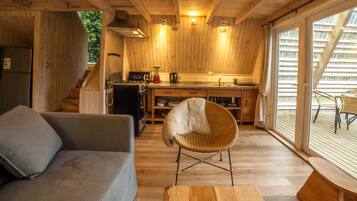 Cabane Supérieure, 3 chambres (5 Adults) | Coin séjour
