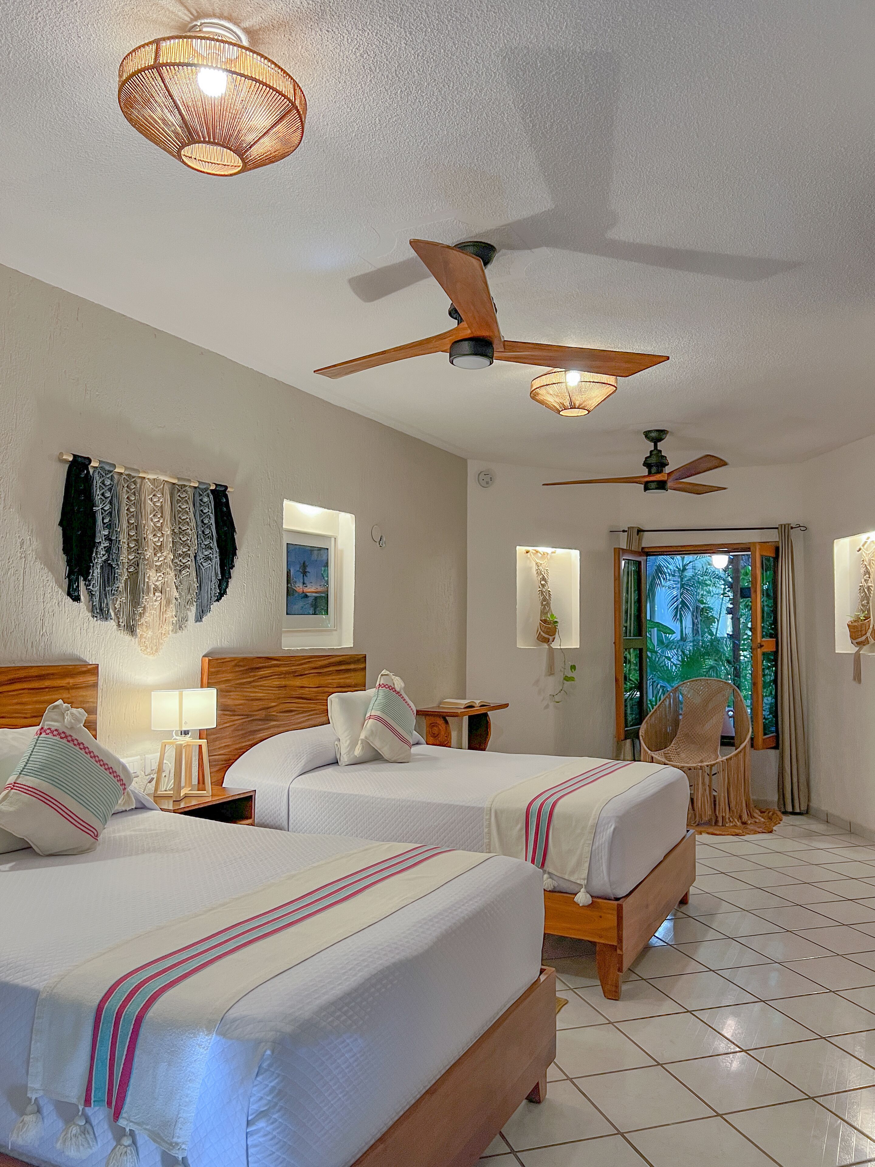 junior suite, 2 double beds | in-room safe, desk, iron/ironing board, free wifi