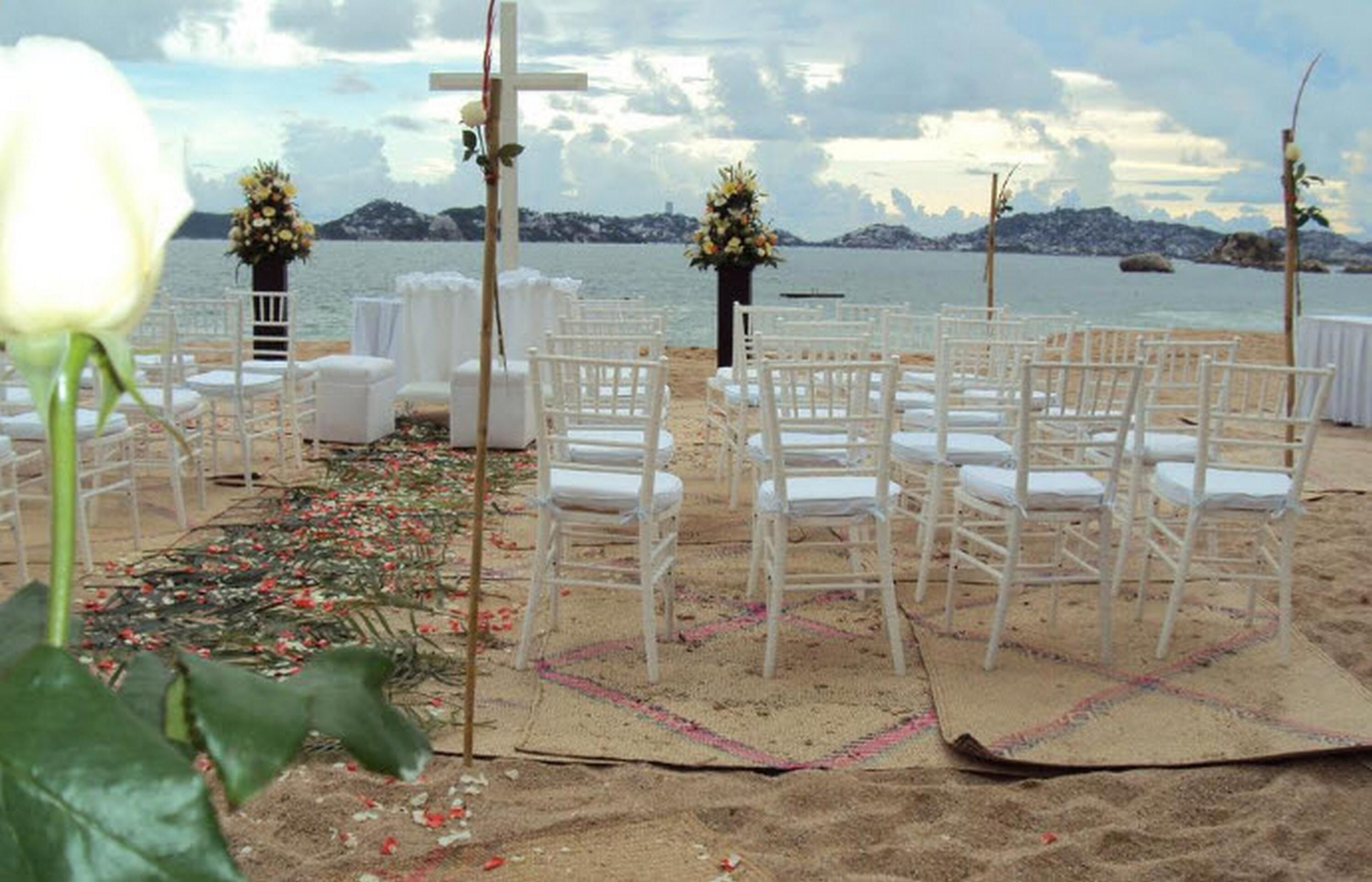 outdoor wedding area