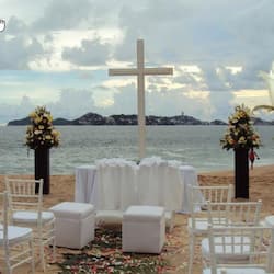 Outdoor wedding area