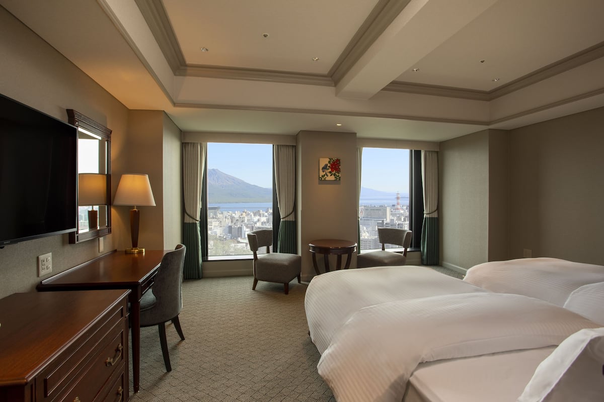 Grand Twin, Mt. Sakurajima View, Non Smoking (No Extra Bed)