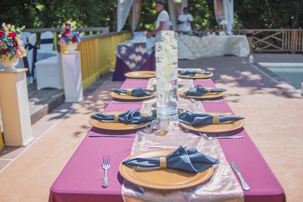 Outdoor wedding area