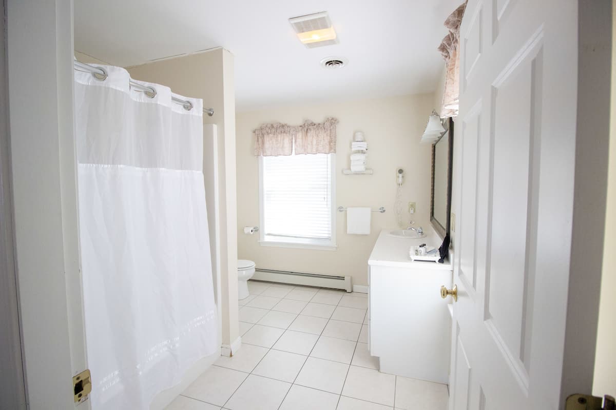 executive suite, 1 king bed | bathroom | free toiletries, towels