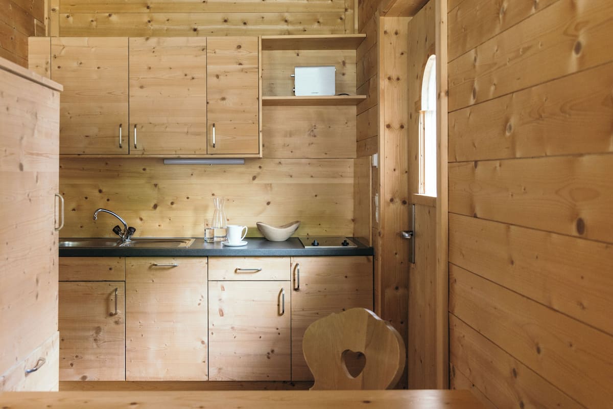 cottage, terrace, mountain view (tiroler-hütte seinerzeit) | private kitchen | fridge, coffee/tea maker, electric kettle