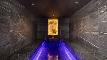 Relax by the serene pool surrounded by a soothing ambiance.