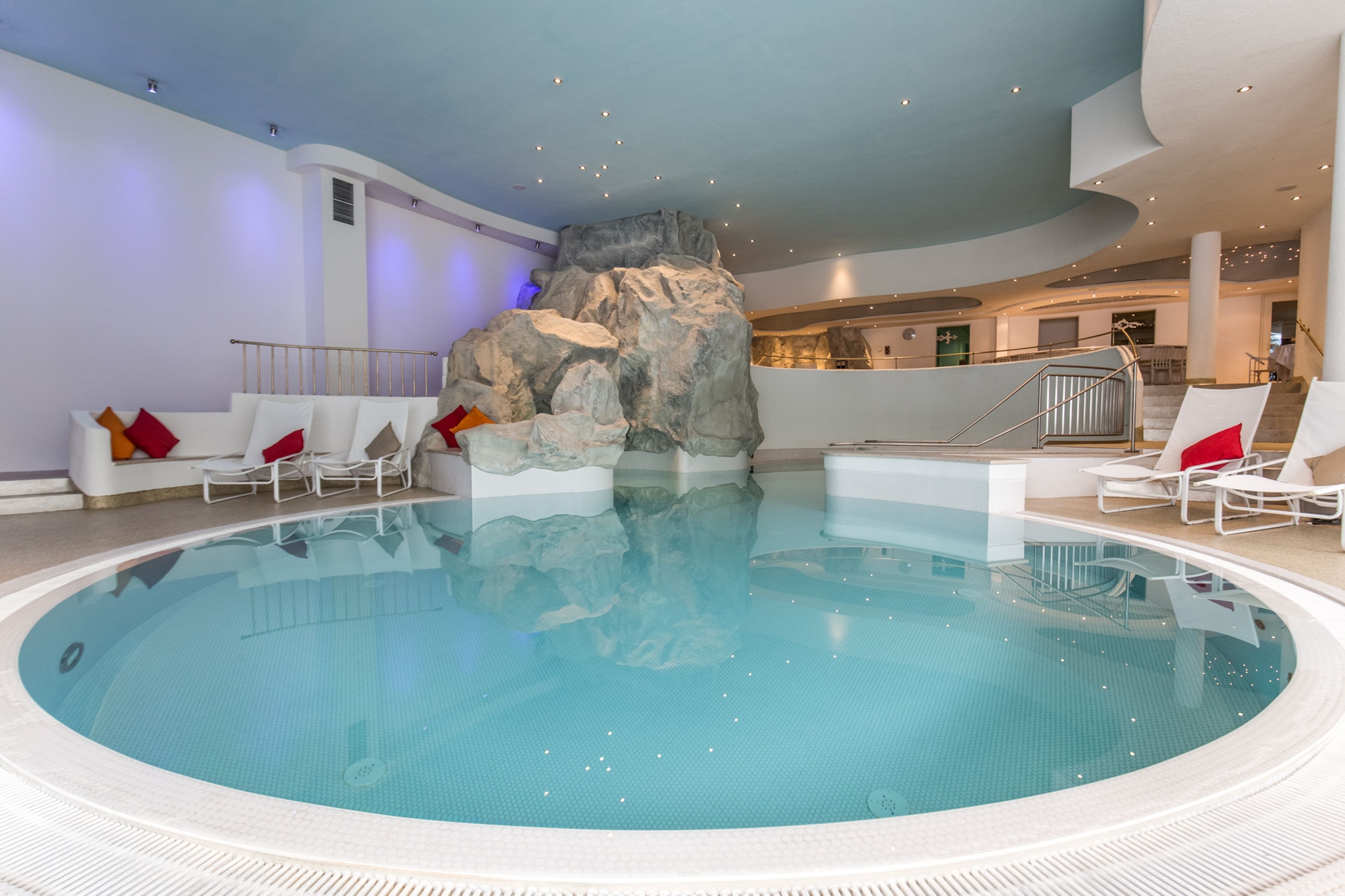 Indoor pool, open 7:30 AM to 7:30 PM, pool loungers