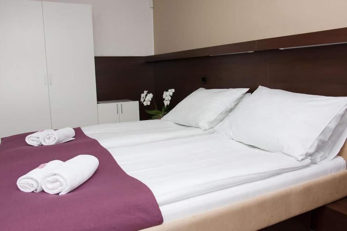 blackout curtains, iron/ironing board, free cots/infant beds, free wifi