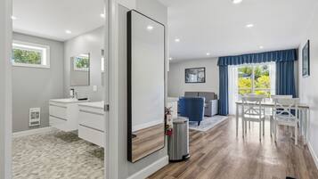 Family Suite, 2 Bedrooms, Kitchen, Harbor View | Desk, free WiFi, bed sheets