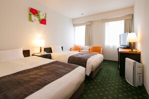 Down duvets, in-room safe, desk, free WiFi - Natural Spa Hotel Paco Junior Susukino (Sapporo)