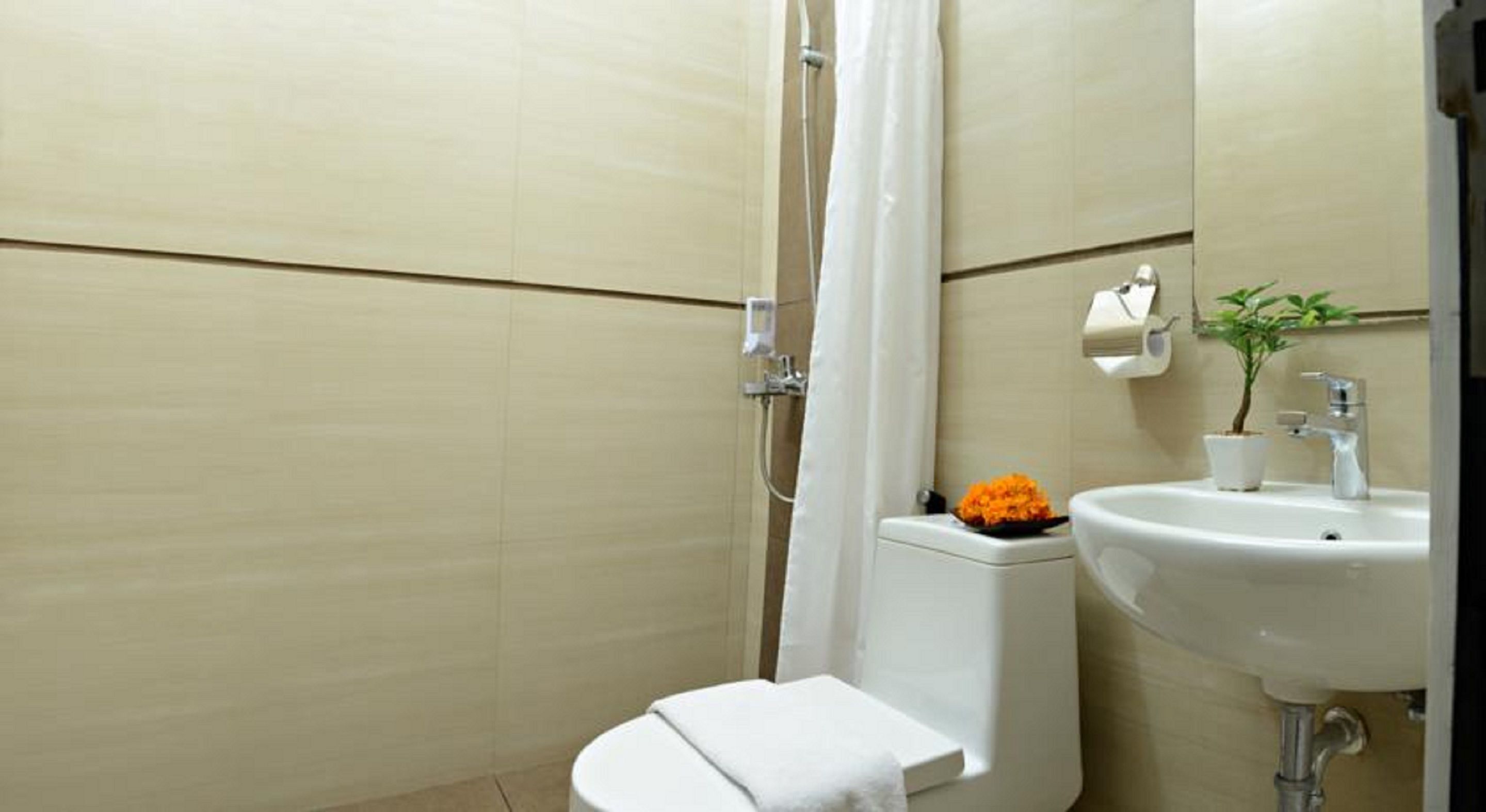 deluxe double room | bathroom | shower, towels
