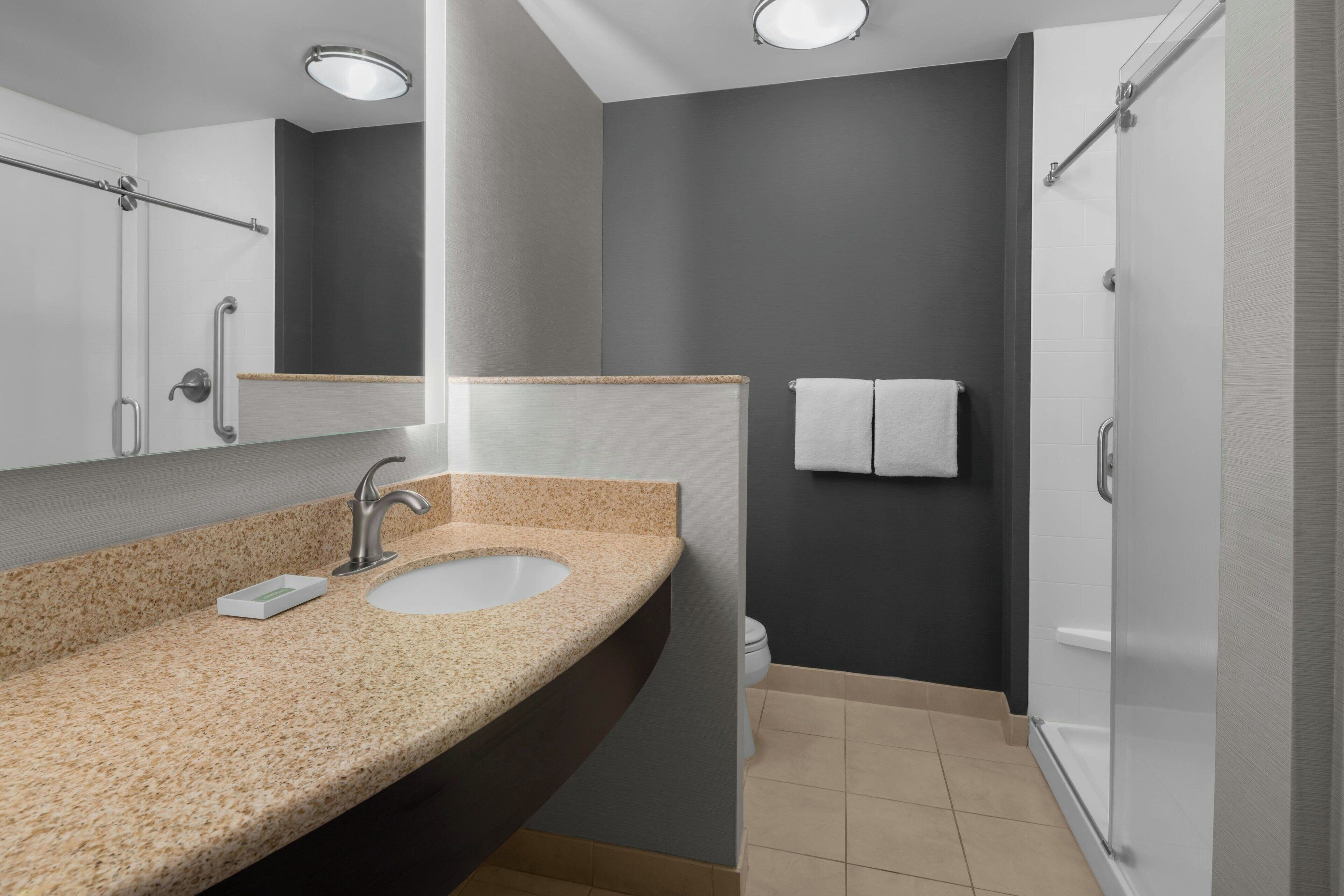 free toiletries, hair dryer, towels, soap