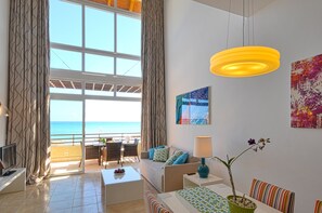 Ocean Loft - Ocean View Guarantee | Living room | Flat-screen TV - Alsol Del Mar Luxury Condo (Punta Cana)