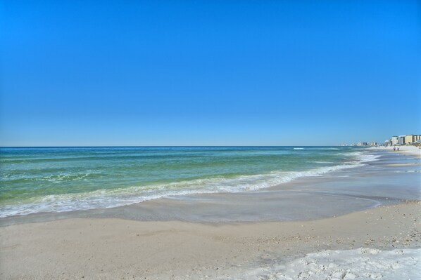 Beach nearby, white sand