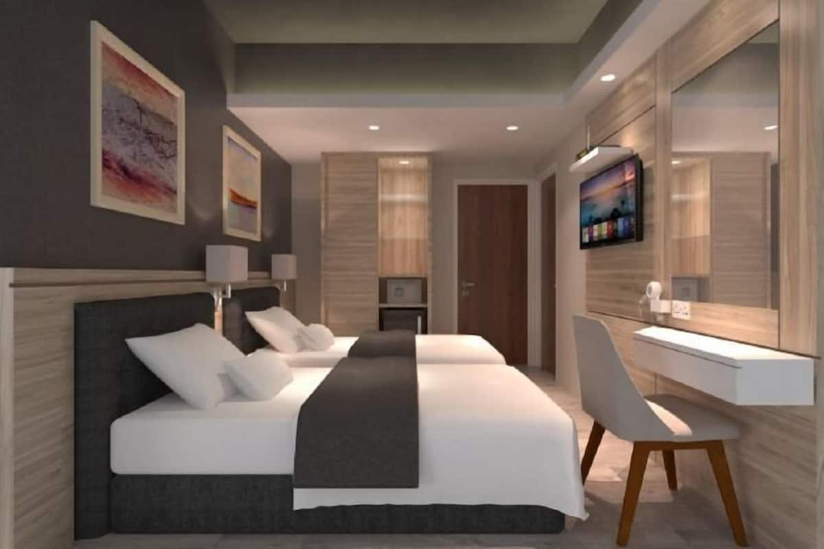 Egyptian cotton sheets, down comforters, pillowtop beds, minibar