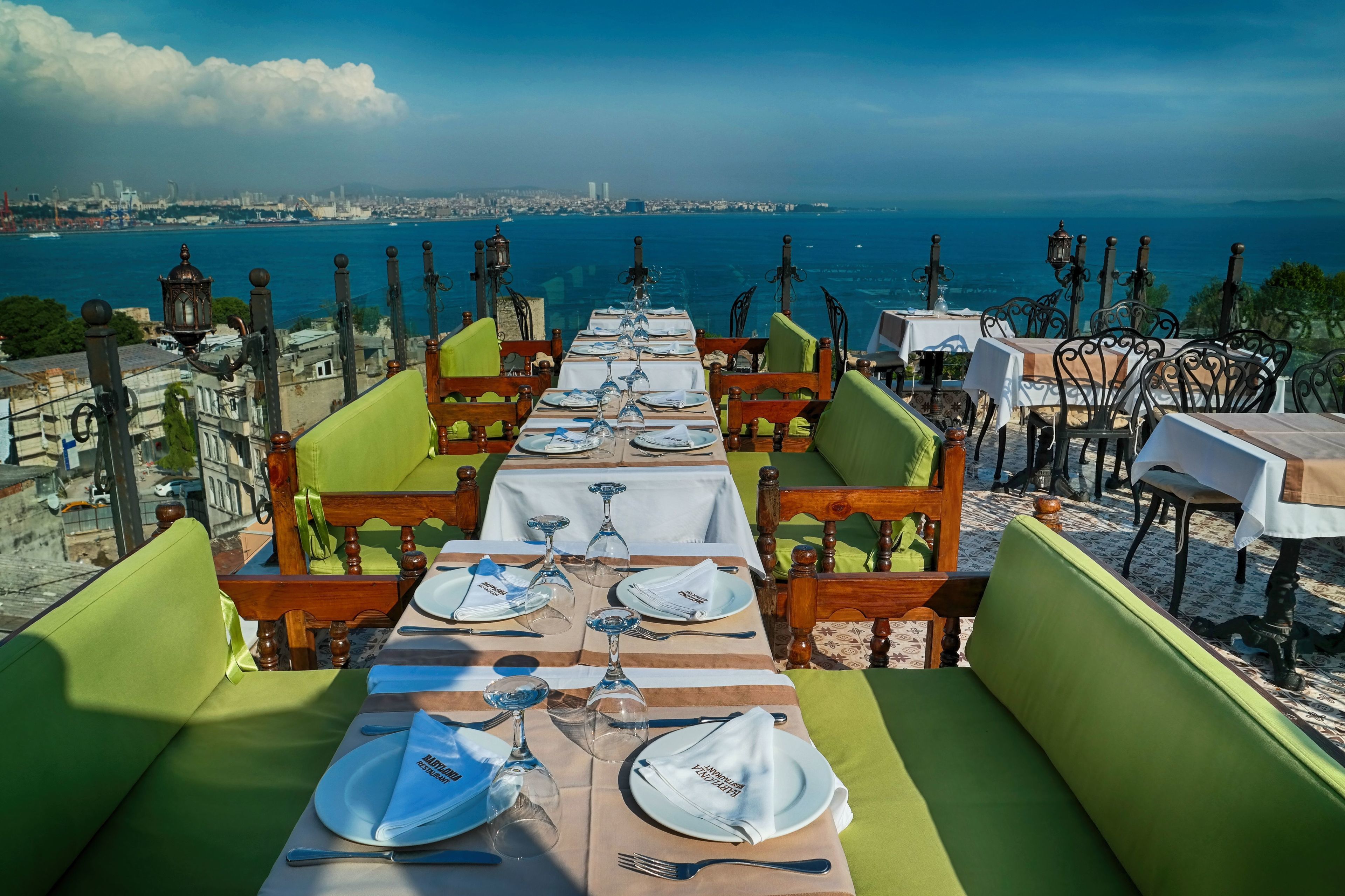 Outdoor banquet area