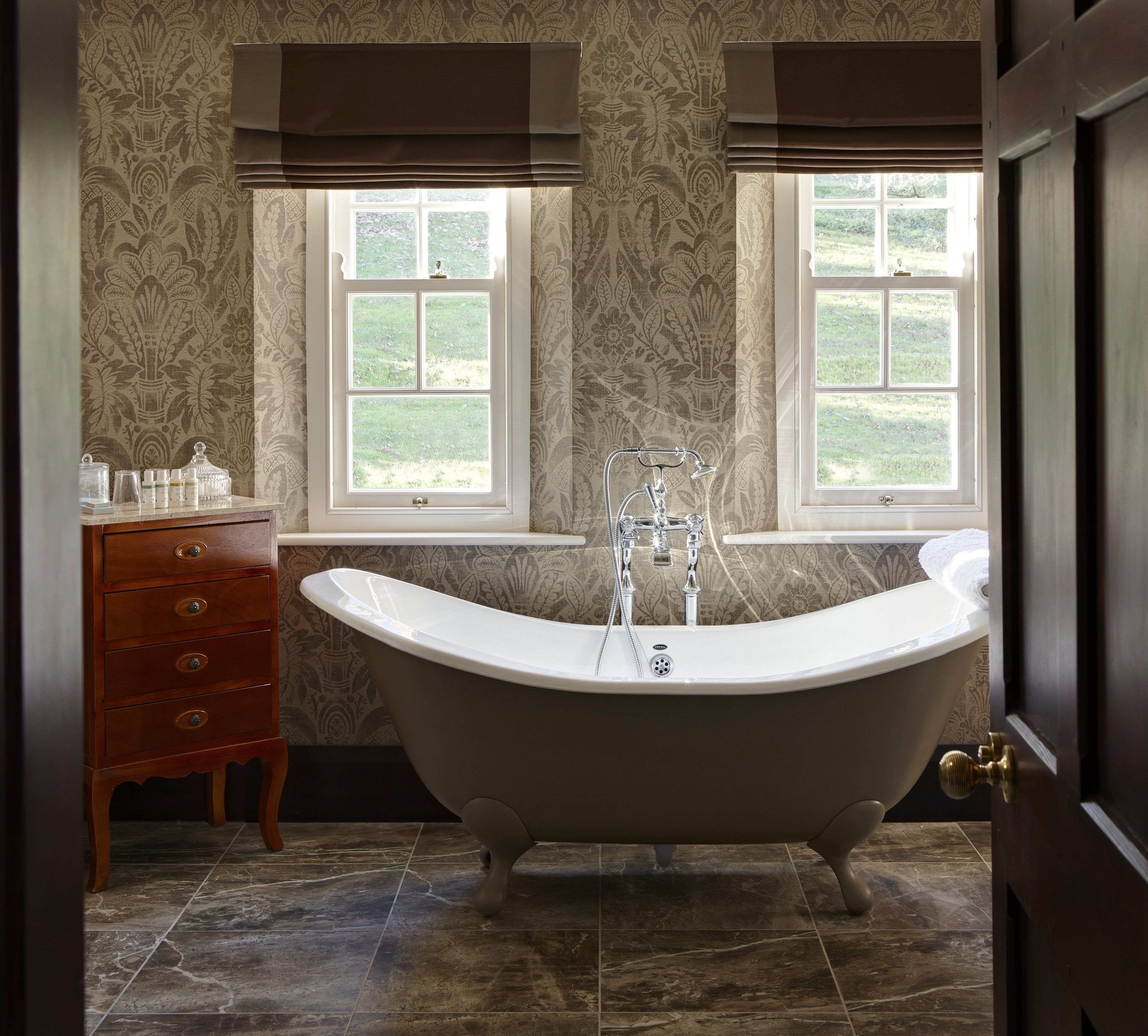 free toiletries, hair dryer, bathrobes, slippers