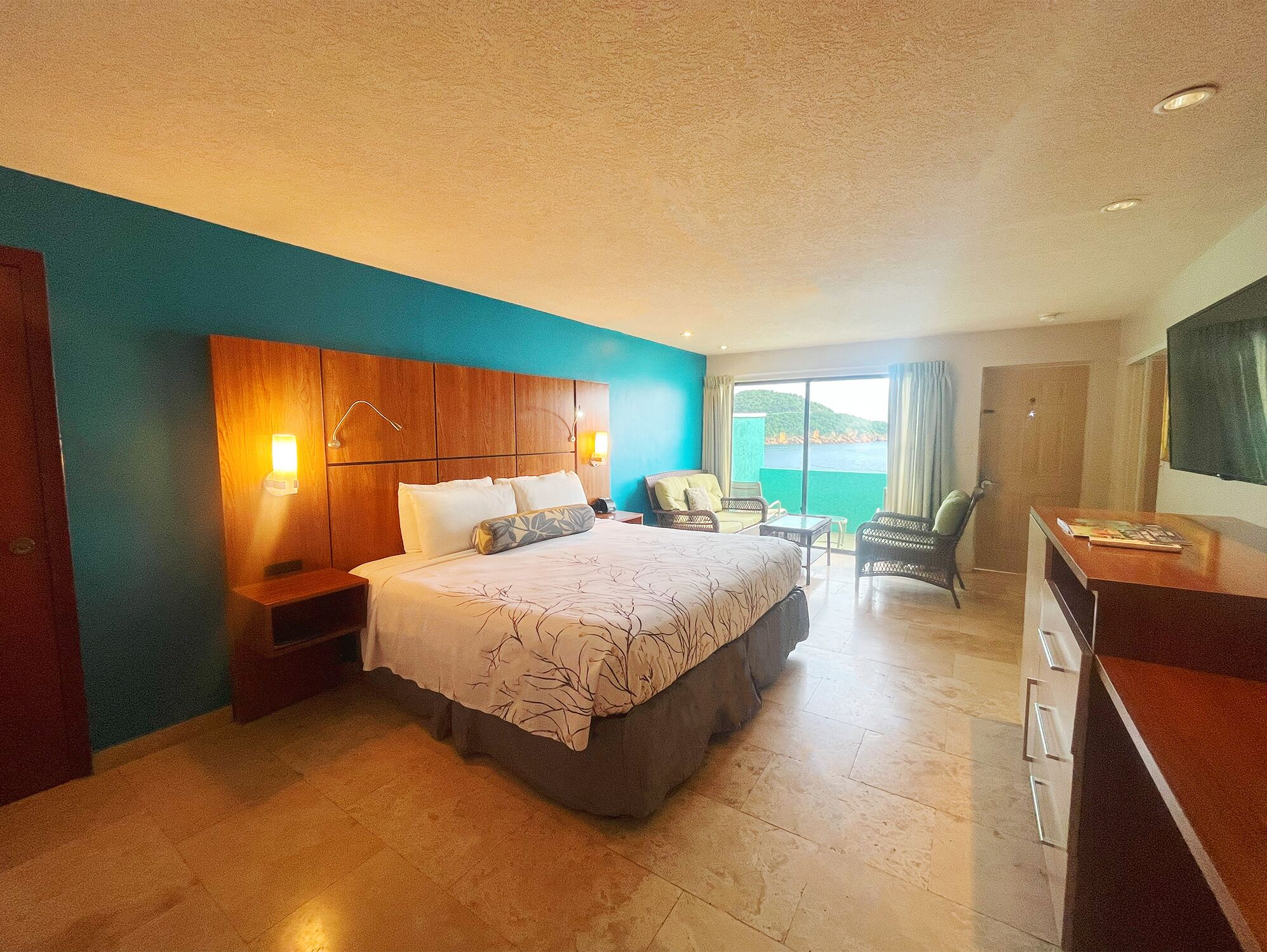 deluxe villa, 1 king bed, refrigerator & microwave, ocean view | 1 bedroom, in-room safe, individually furnished, iron/ironing board