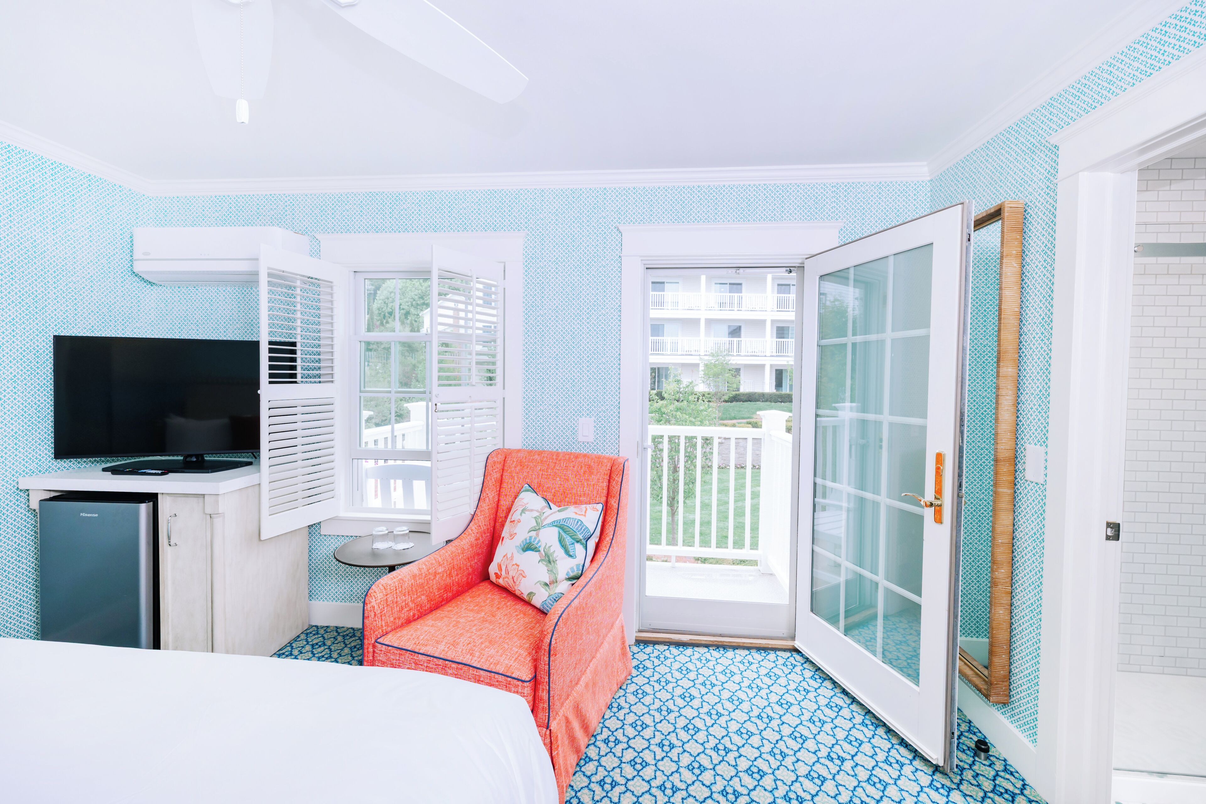 Kamar, 1 Tempat Tidur King, patio | Setrika/meja setrika, Wi-Fi gratis, dan seprai linen