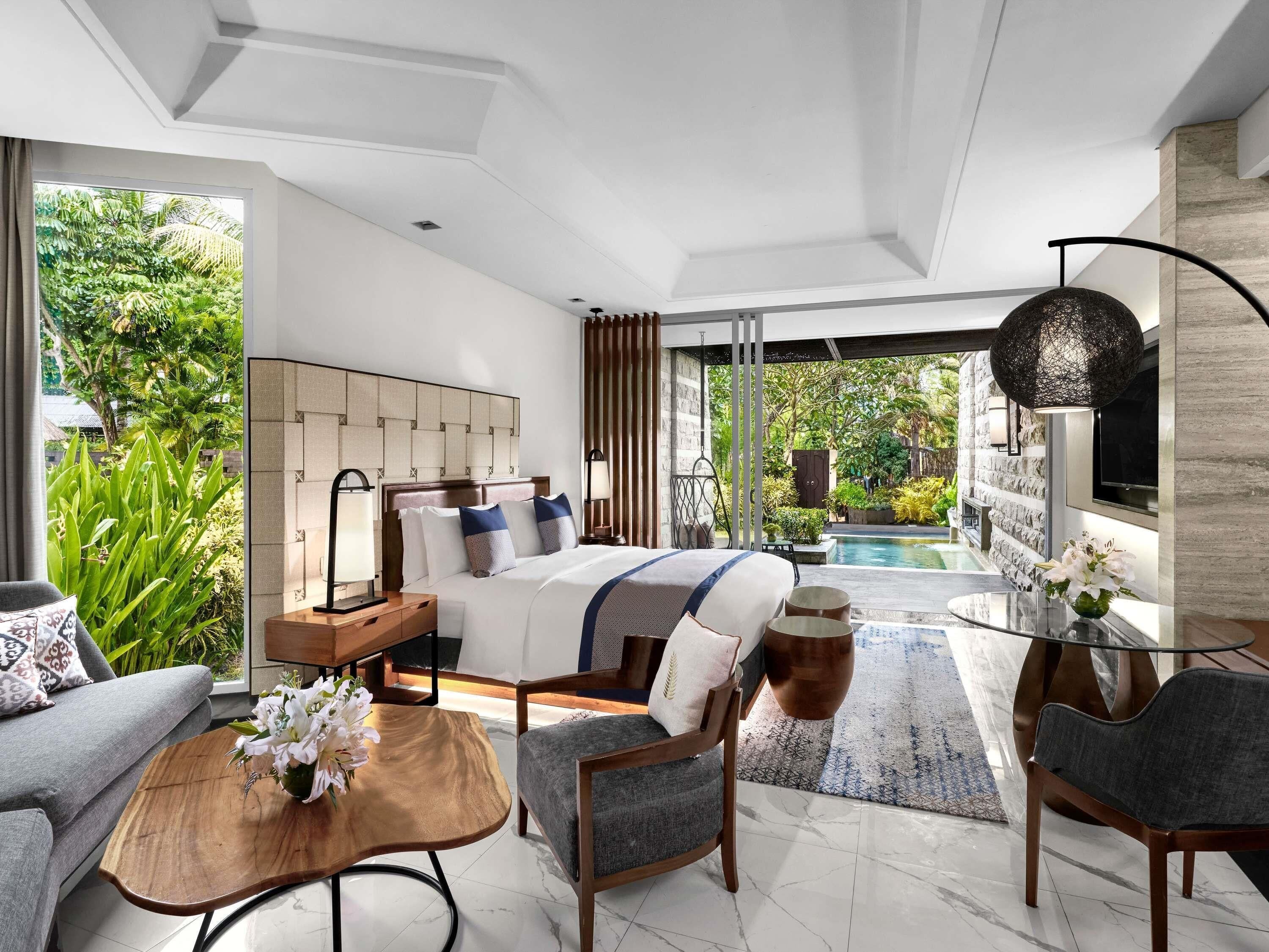 Habitación de lujo, 1 cama King size (Plunge Pool) | Ropa de cama de alta calidad, edredón y minibar 