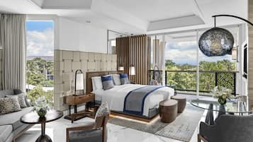 Ropa de cama de alta calidad, cubrecamas y minibar