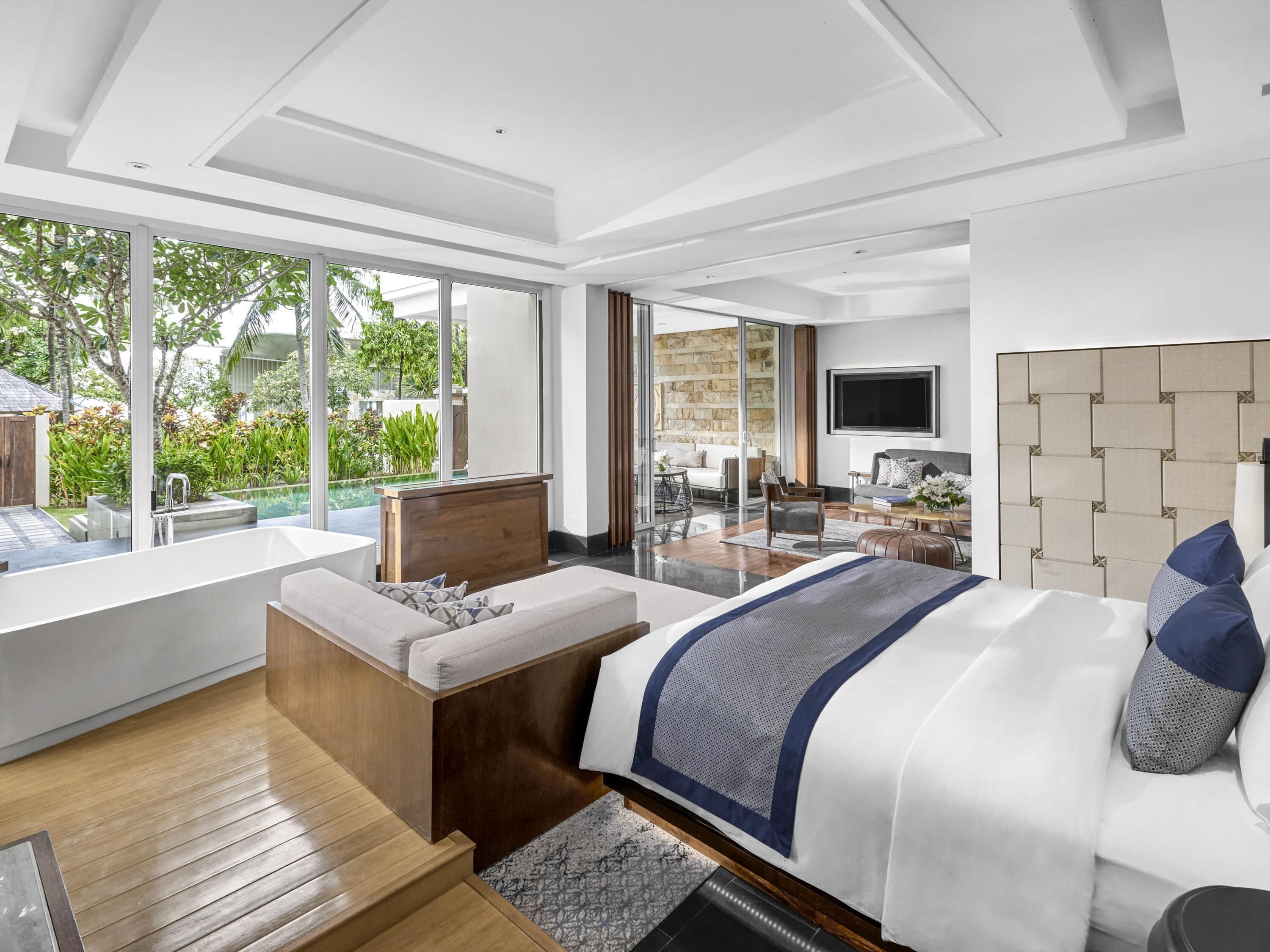 Club Suite, 1 Katil Raja (King), Private Pool (Prestige. Club Millesime Access) | Peralatan tempat tidur premium, gebar bulu kapas, bar mini 