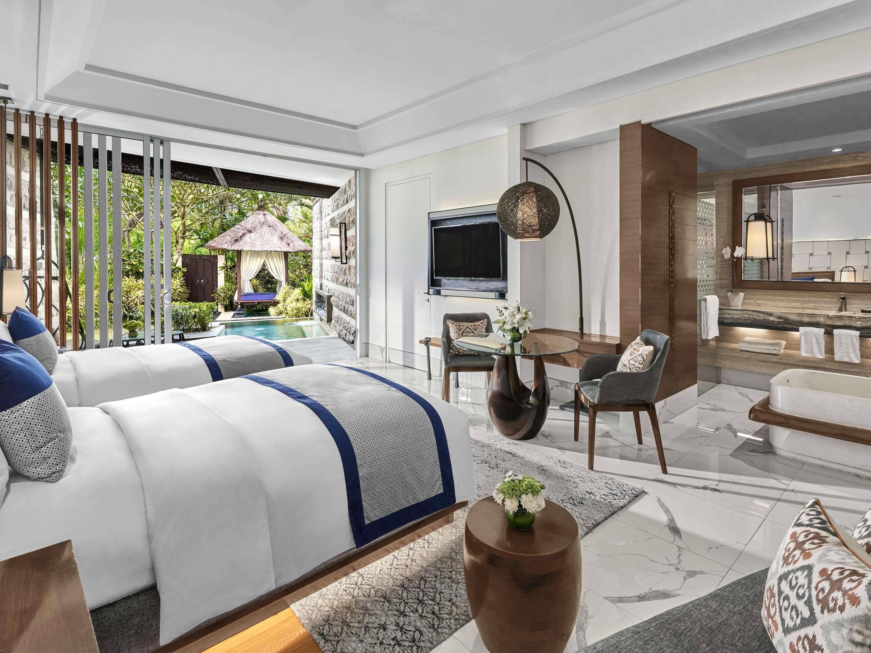 Habitación de lujo, 2 camas individuales, alberca privada (Plunge Pool) | Ropa de cama de alta calidad, edredón y minibar 