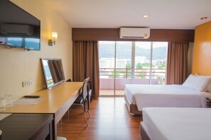 Deluxe King Room | เครื่องนอนป้องกันสารก่อภูมิแพ้, ผ้าม่านกันแสง, Wi-Fi ฟรี, ผ้าปูที่นอน