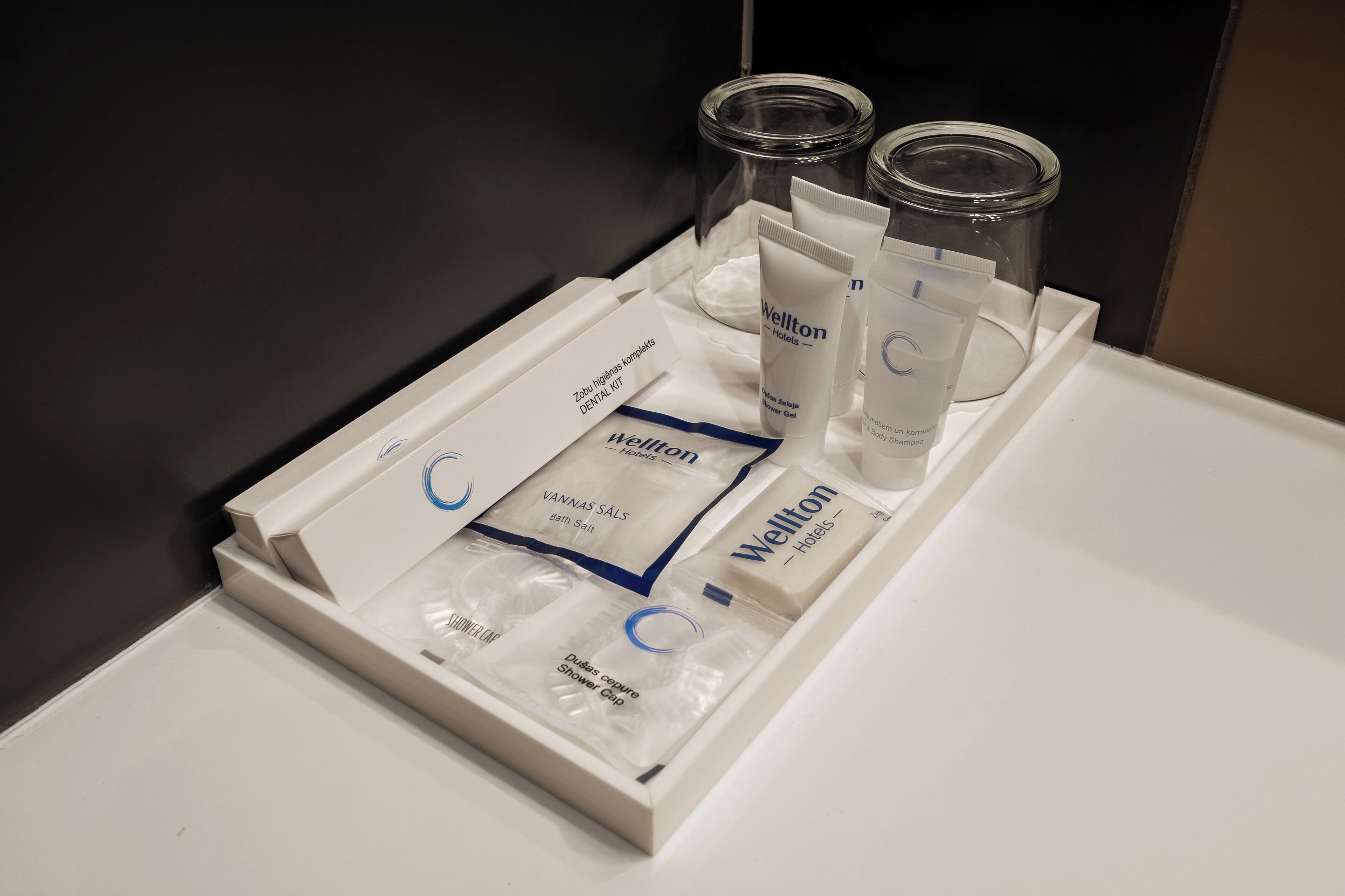 hydromassage showerhead, hair dryer, heated floors, towels