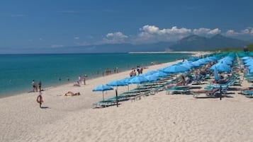 Private beach, rowing