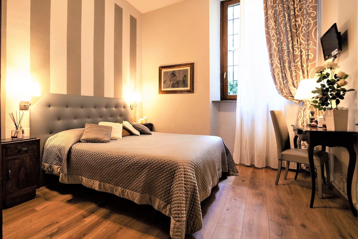Chambre Double, vue jardin, rez-de-chaussée | Vue de la chambre