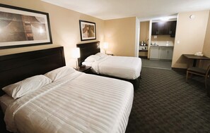 Double Room, 2 Double Beds, Kitchenette | Desk, laptop workspace, blackout drapes, soundproofing - BCMInns Peace River (Peace River)