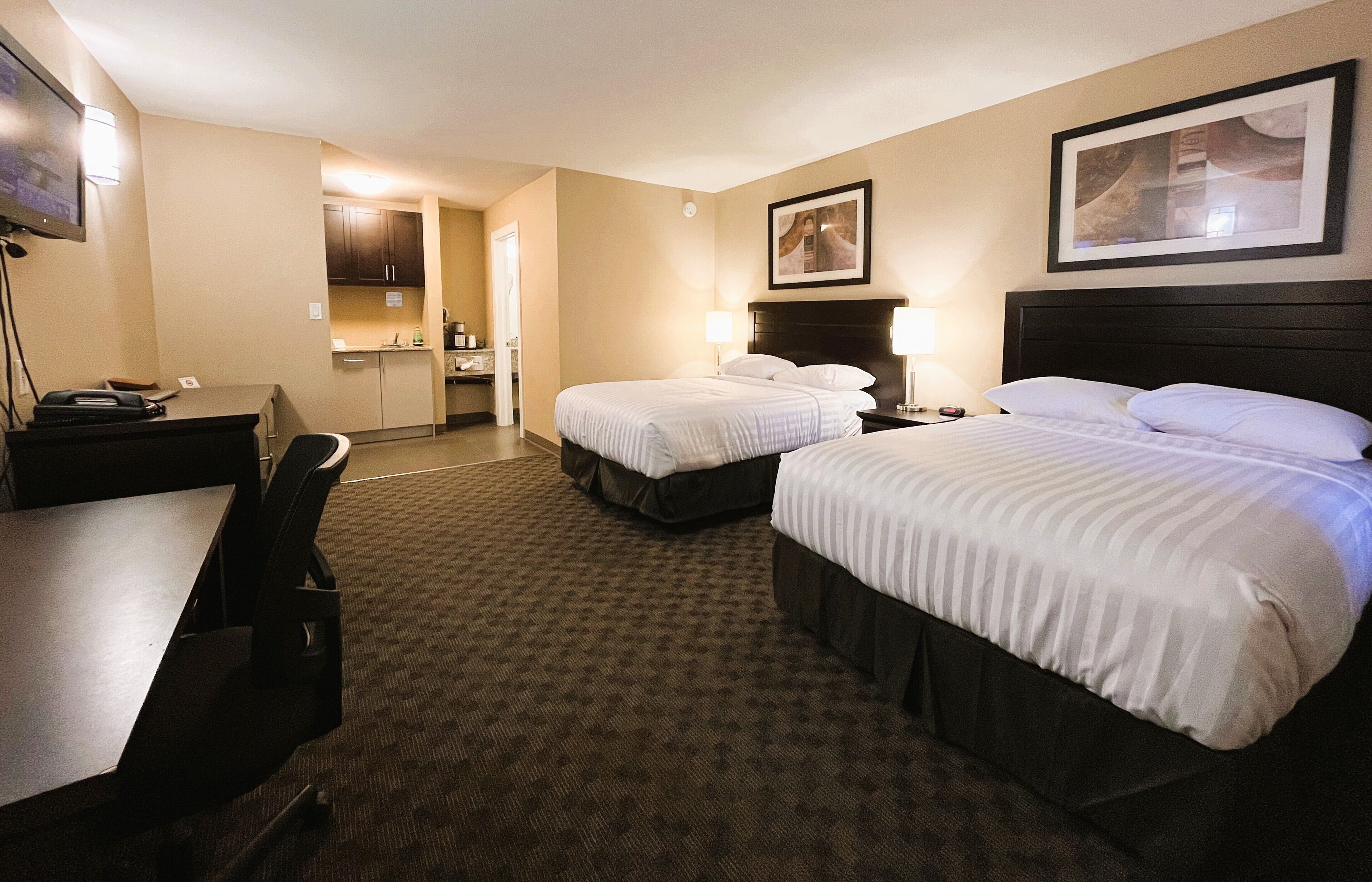 Double Room, 2 Double Beds, Kitchenette