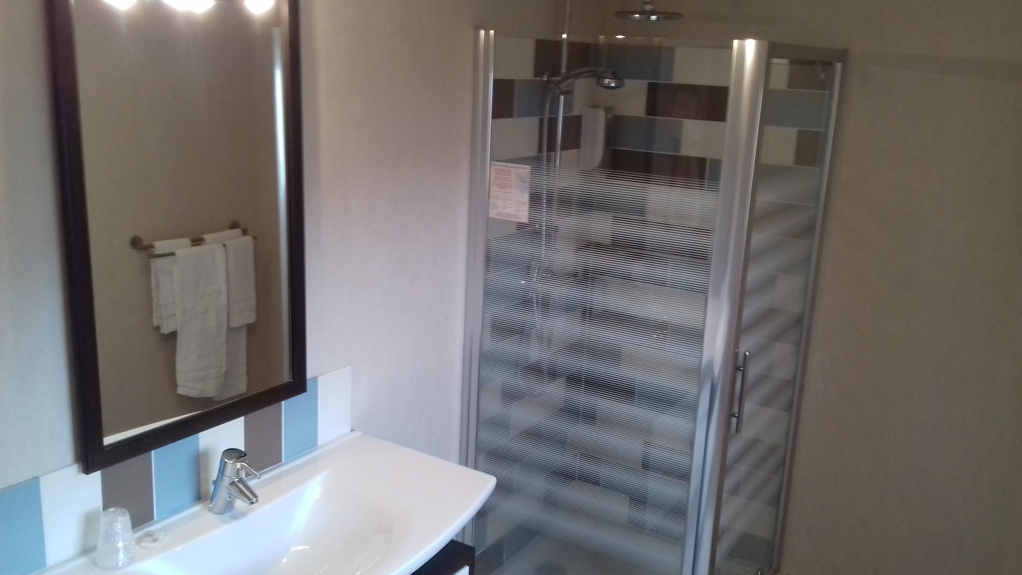 twin room, 2 single beds | bathroom | shower, free toiletries, hair dryer, towels