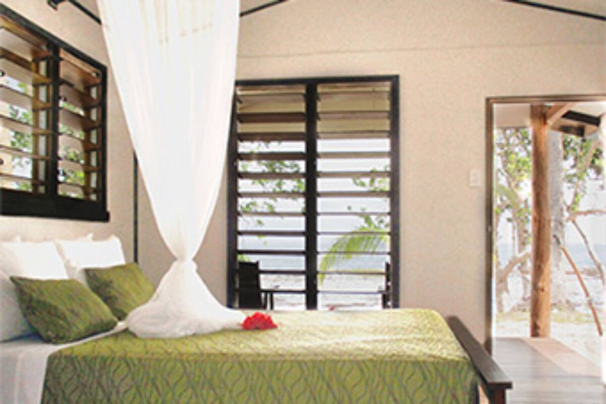 Bungalow, 1 queensize bed, uitzicht op het strand | Beddengoed