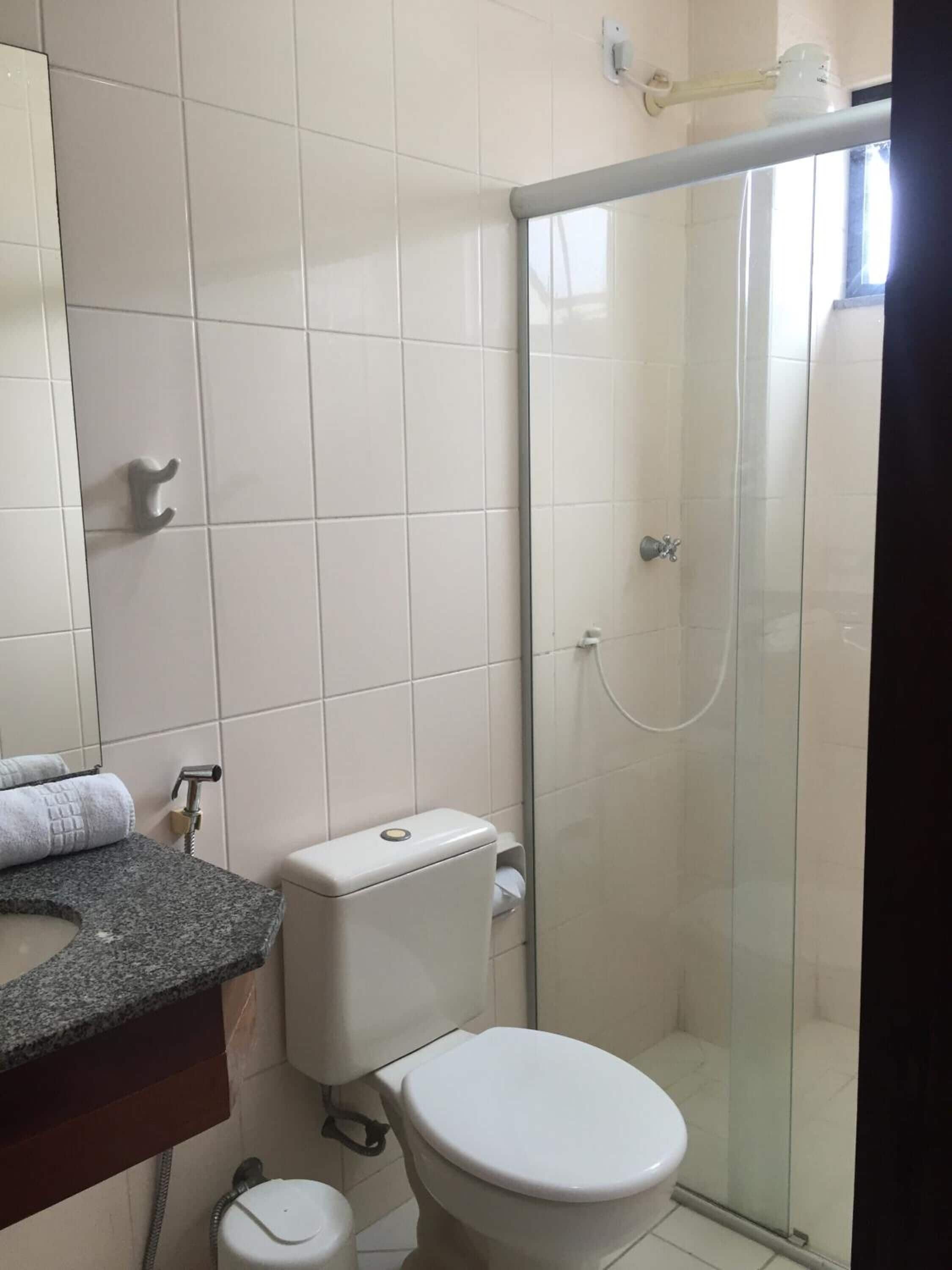 shower, bidet, towels