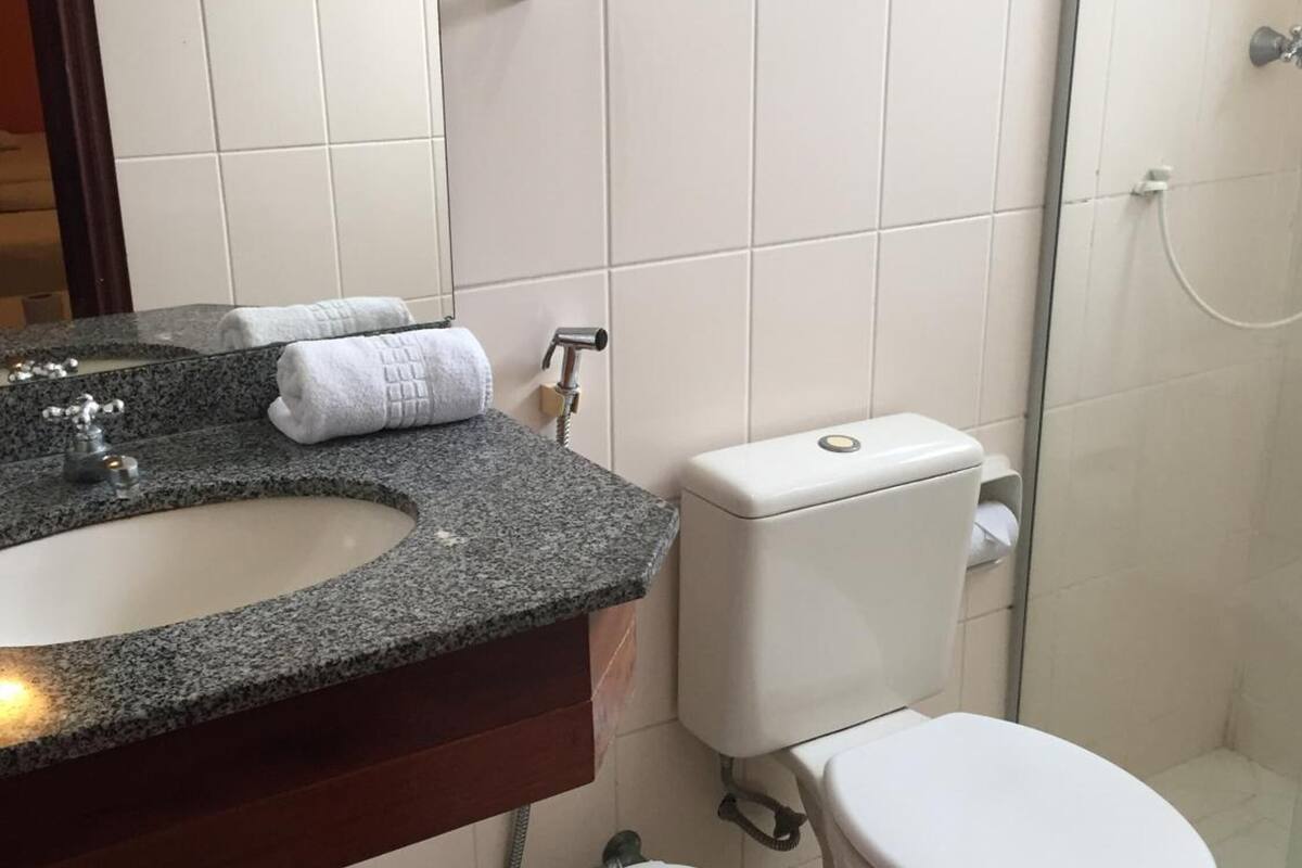 shower, bidet, towels