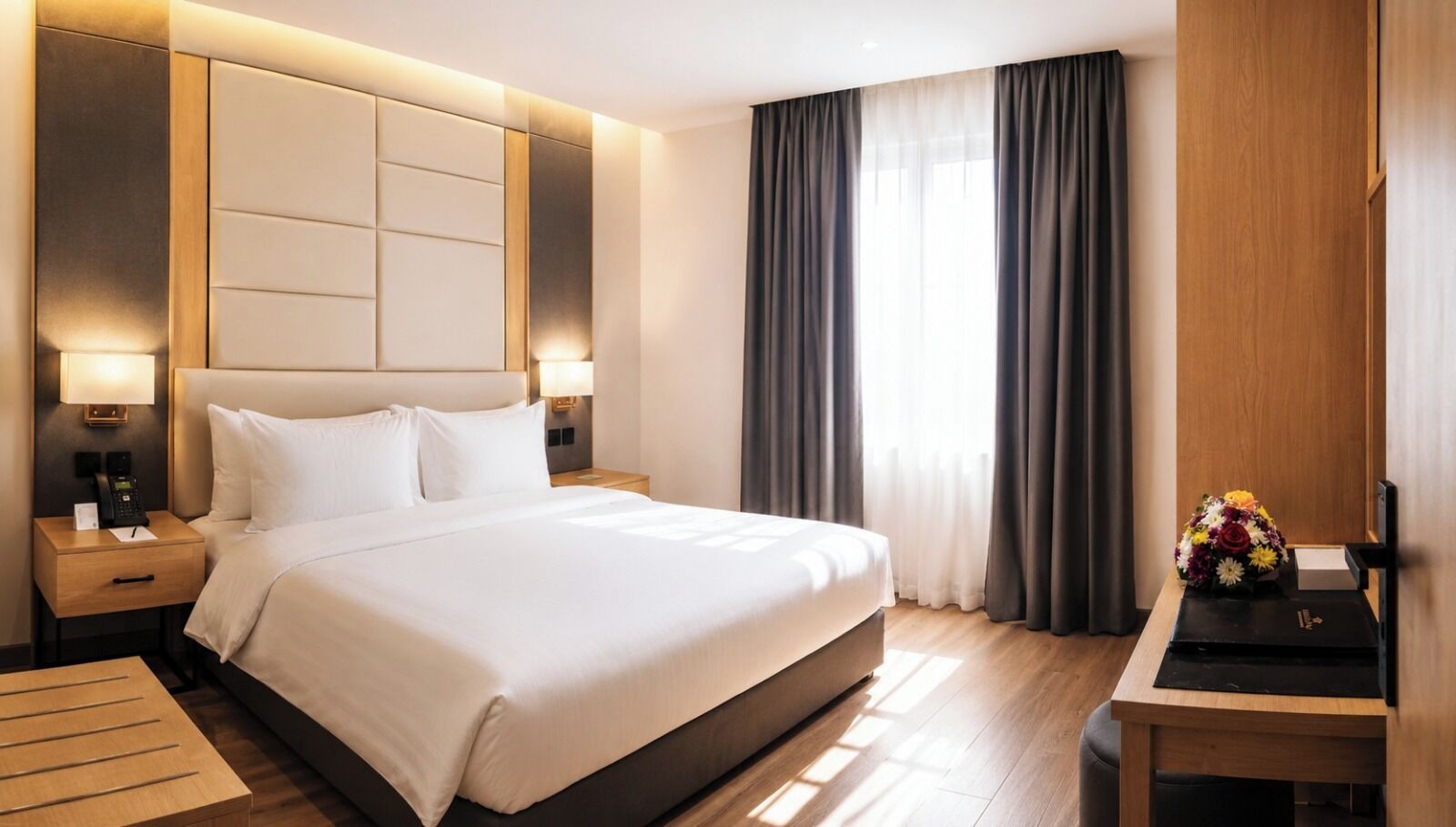Minibar, caja fuerte, wifi gratis y ropa de cama