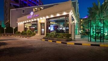 Front of property – evening/night
