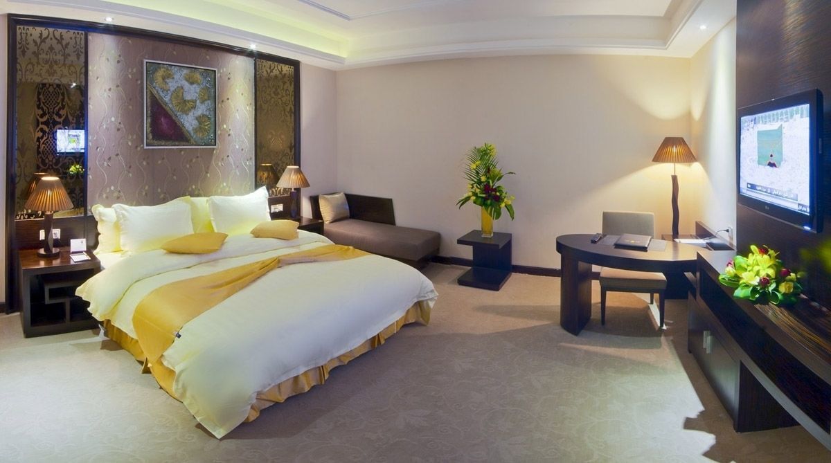 Premium bedding, memory foam beds, in-room safe, blackout drapes