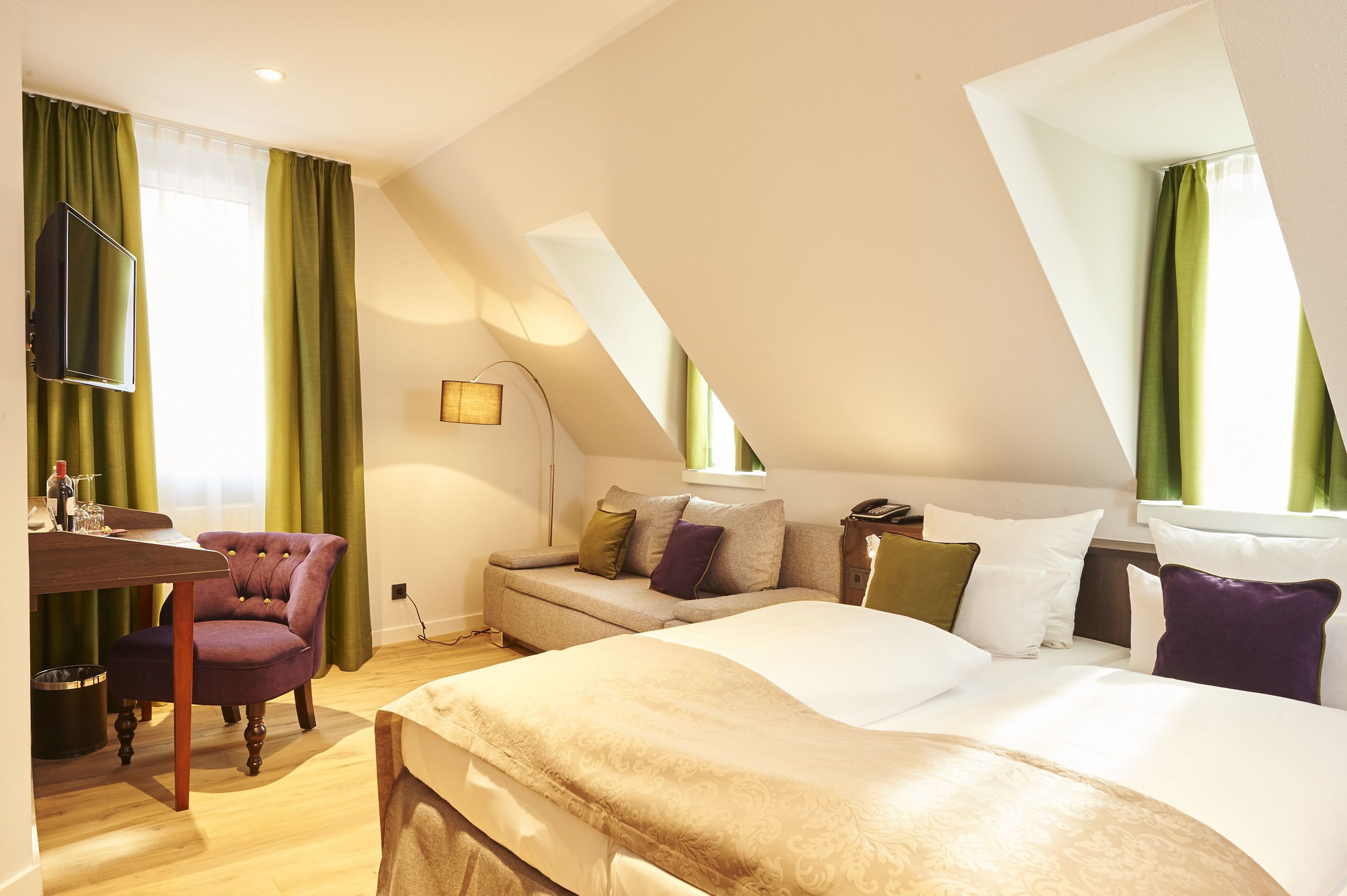 comfort double room | premium bedding, minibar, in-room safe, individually decorated