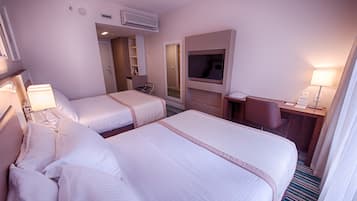 Hypo-allergenic bedding, pillow-top beds, minibar, in-room safe