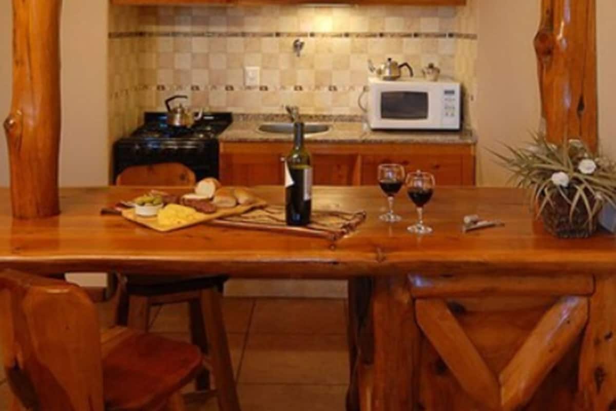 classic cabin | private kitchenette | full-sized fridge, microwave, oven, coffee/tea maker