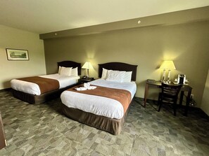 Extended Room, 2 Queen Beds | Egyptian cotton sheets, premium bedding, pillowtop beds, desk - Midland Inn & Suites (Midland)