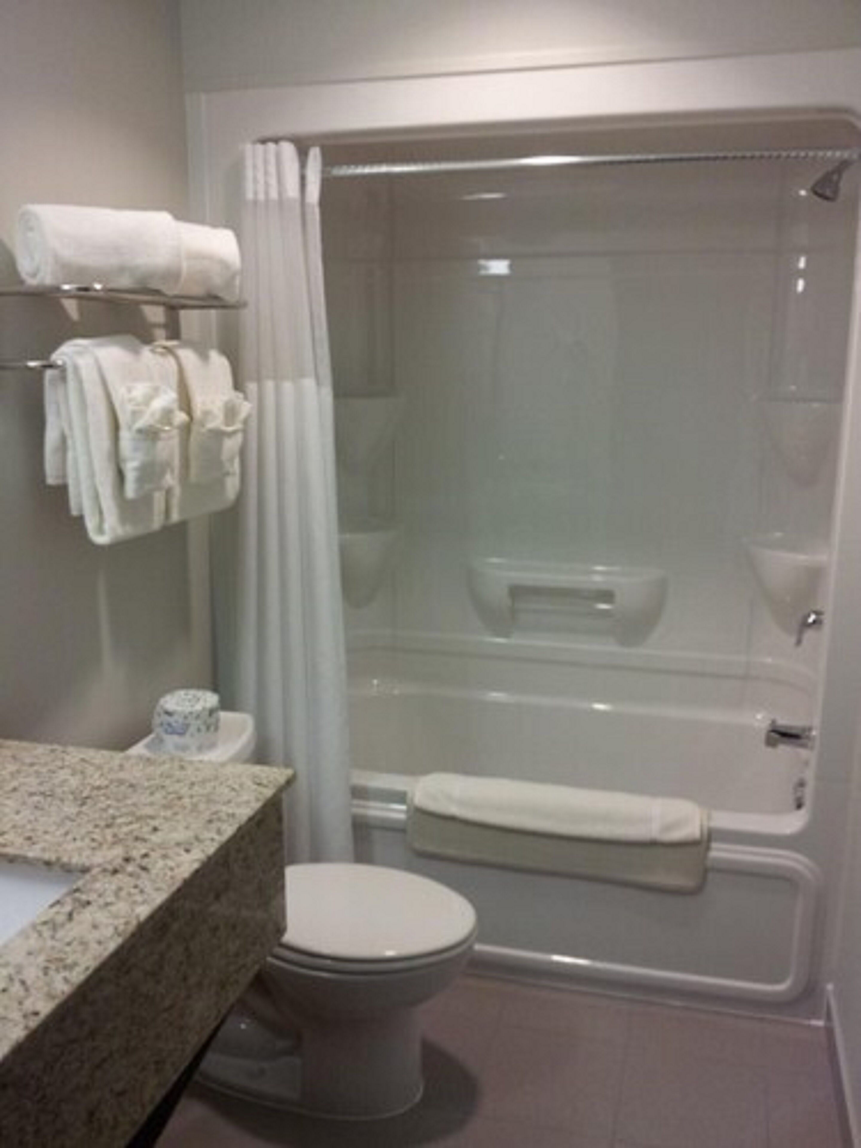 executive suite | bathroom | shower, towels