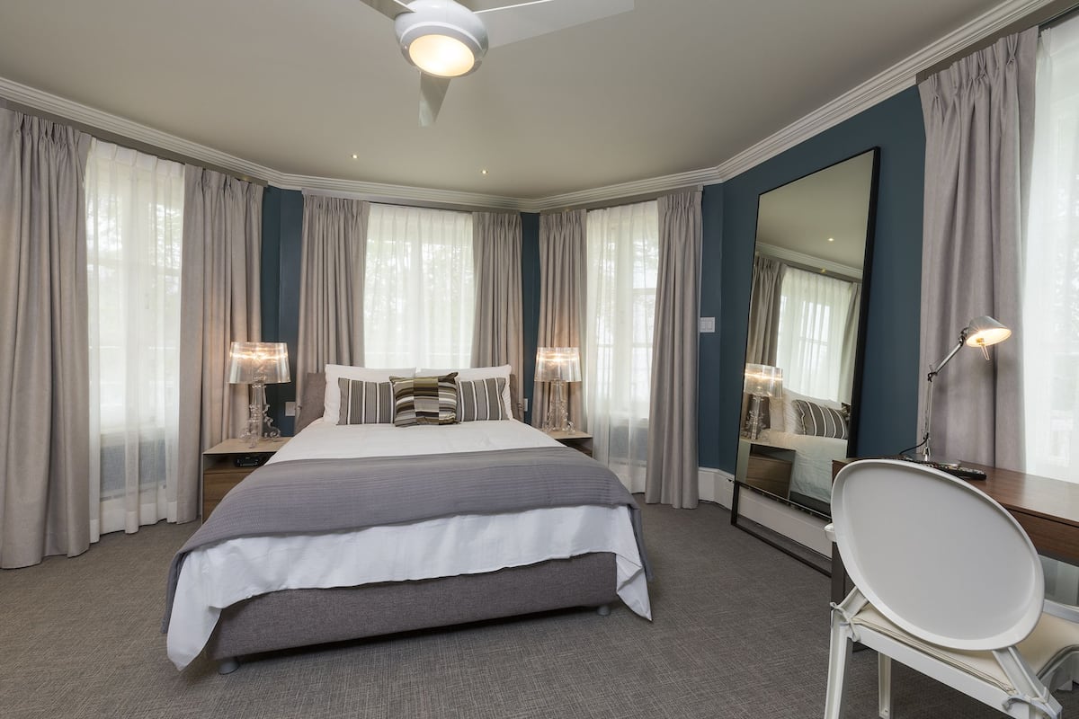 superior room, 1 queen bed, river view (tourelles) | pillow-top beds, in-room safe, desk, blackout curtains