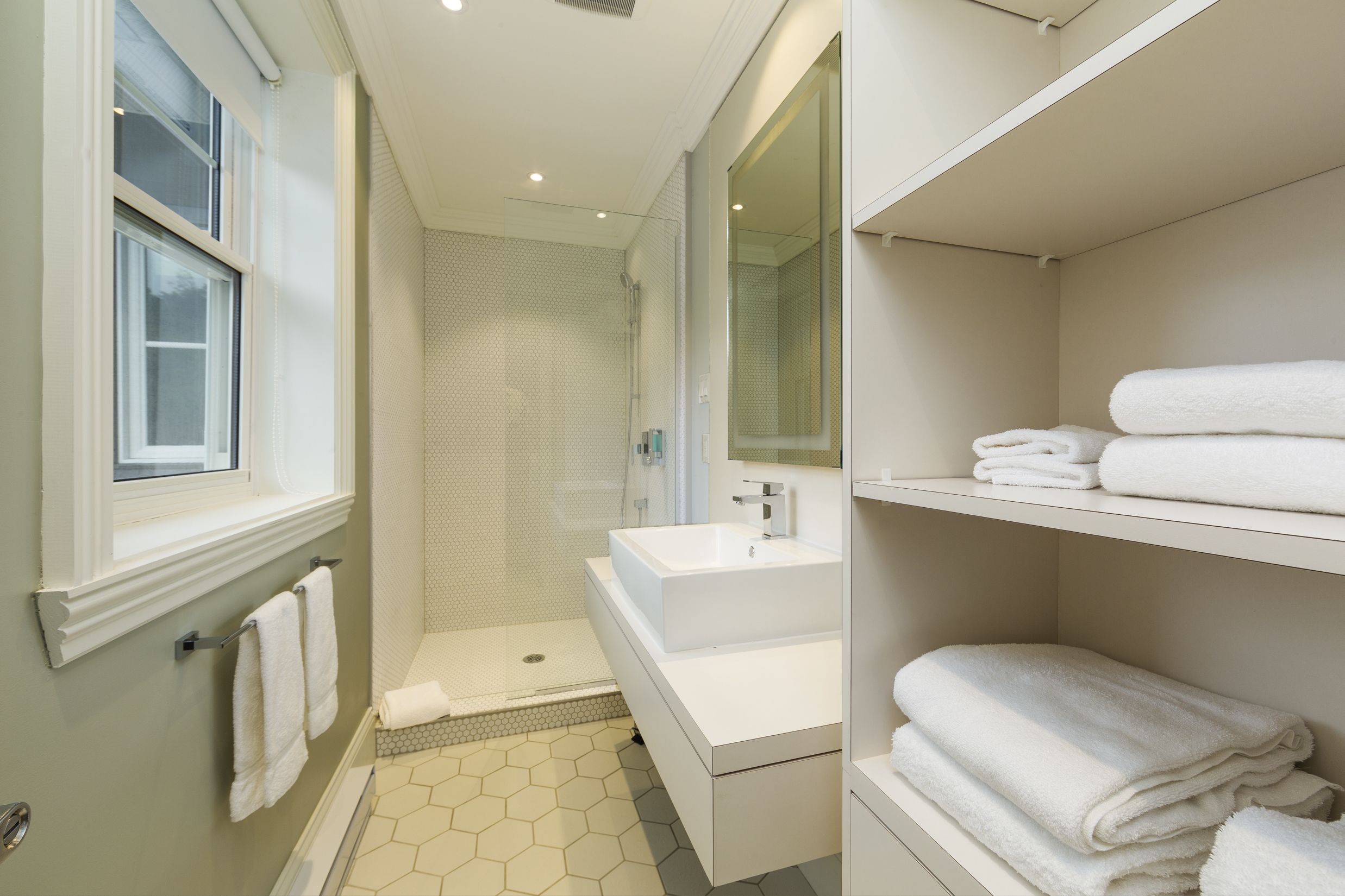 superior room, 2 queen beds (quadruple) | bathroom shower